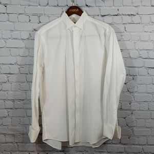 Boss tuxedo shirt plain front 16/34 French cuff